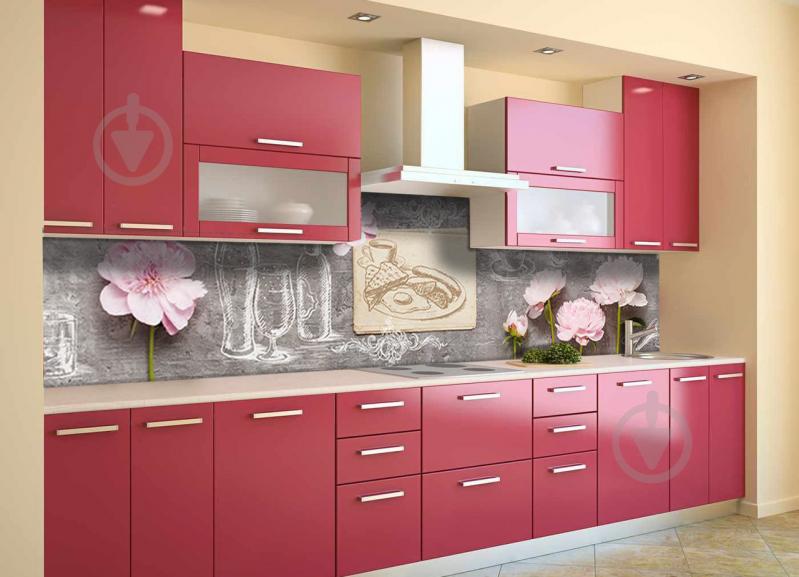 Скинали на кухню Zatarga «Меловой рисунок» 650х2500 мм виниловая 3Д наклейка кухонный фартук самоклеящаяся Z180730/1