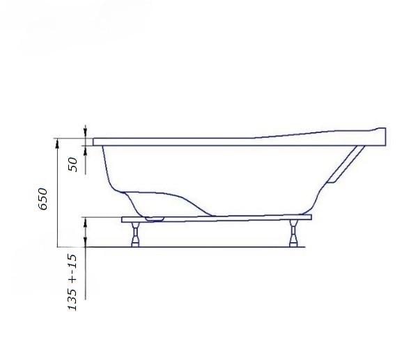 Ванна акрилова Redokss San BOLZANO 1900х900 мм - фото 5