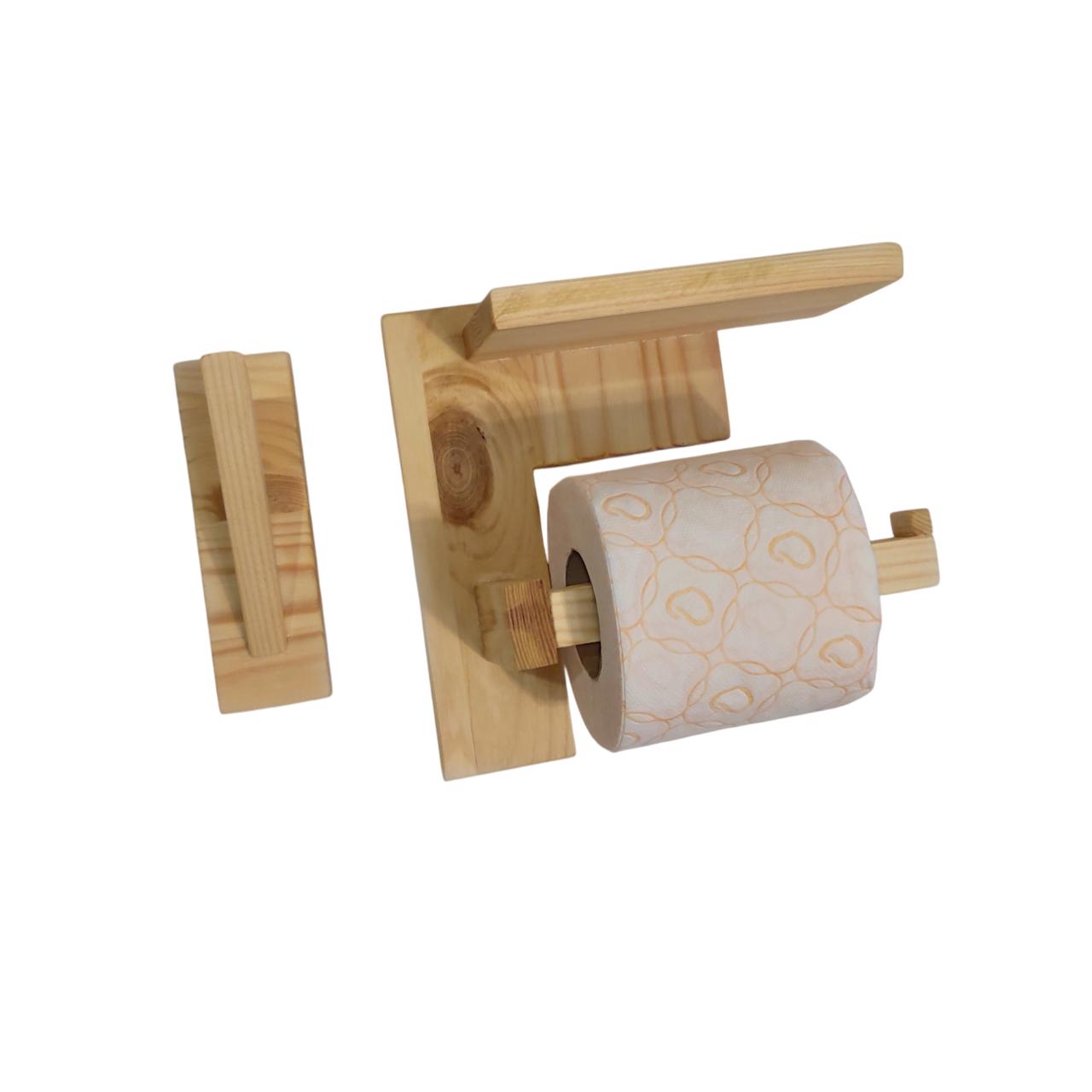 Держатель для туалетной бумаги с полочкой из дерева (2088456346) - фото 5 Держатель для туалетной бумаги с полочкой из дерева (2088456346) - фото 5