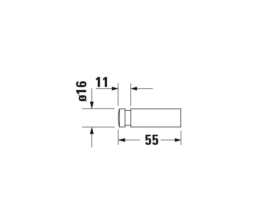 Крючок настенный DURAVIT D-Code 0099041000 одинарный Хром (114089) - фото 2 Крючок настенный DURAVIT D-Code 0099041000 одинарный Хром (114089) - фото 2