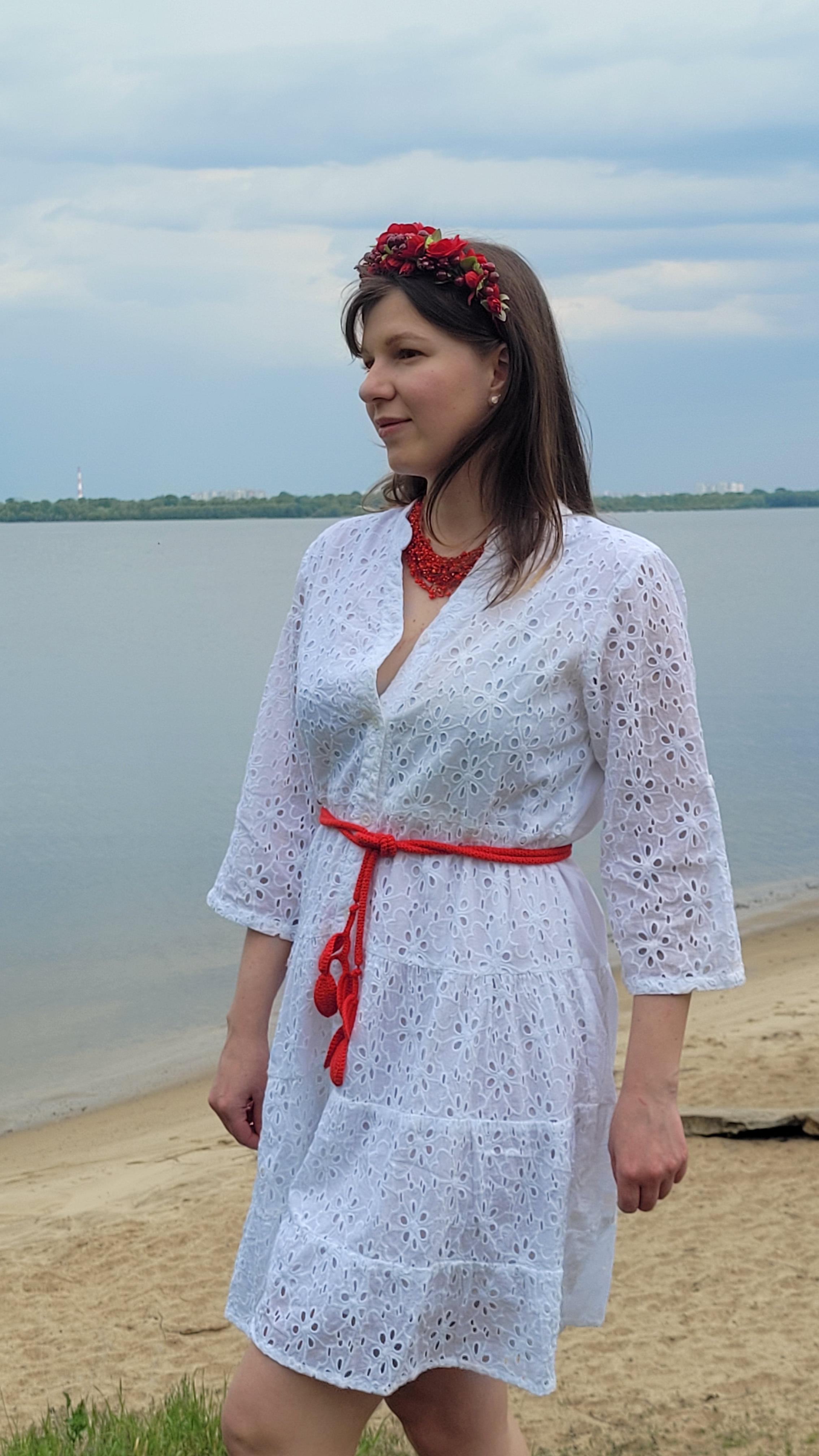 Платье женское летнее с прошвой на пуговицах XL Белый - фото 4 Платье женское летнее с прошвой на пуговицах XL Белый - фото 4