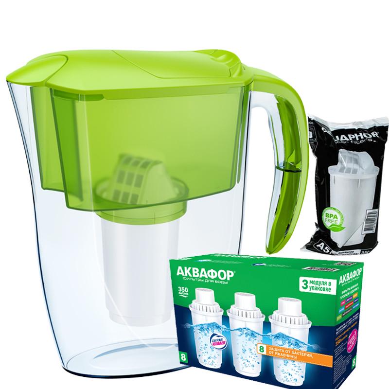 Фильтр-кувшин Аквафор Смайл А5 три модуля В8 Лимонный (1702351241)