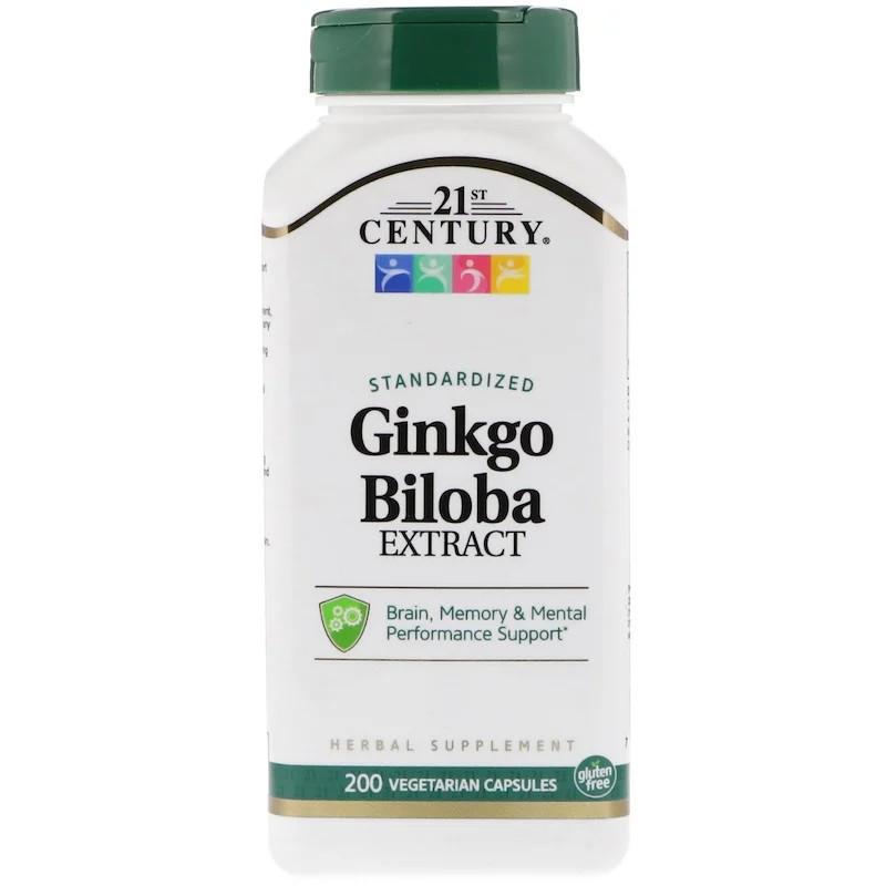 Натуральная добавка 21st Century Ginkgo Biloba Extract Standardized 200 капсул