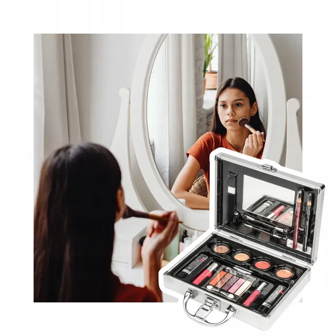 Набор косметики для макияжа в кейсе 20,5х16,9х5,3 см 22 пр. Розовый (30467283) - фото 3 Набор косметики для макияжа в кейсе 20,5х16,9х5,3 см 22 пр. Розовый (30467283) - фото 3