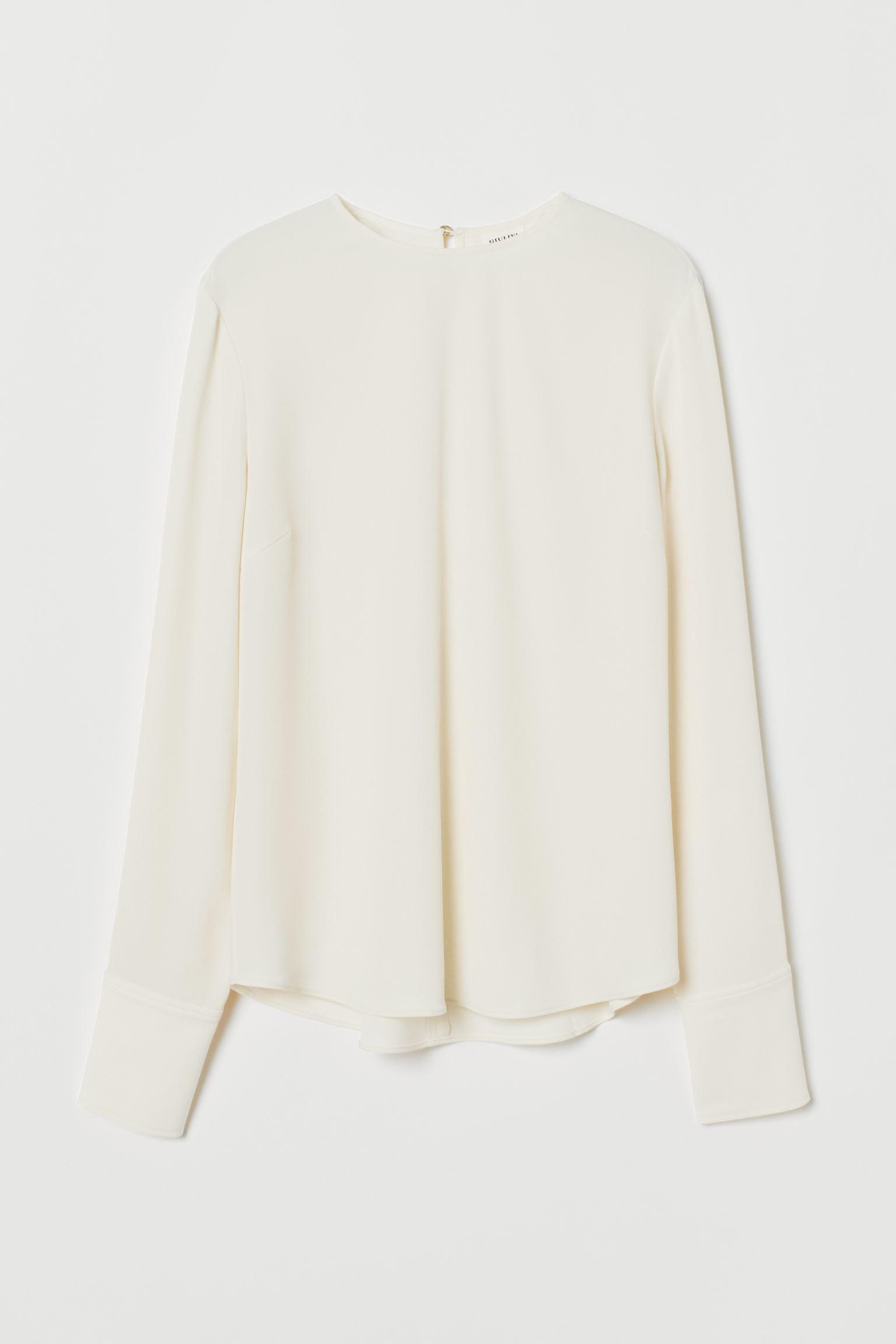 Блуза H&M р. 32 Молочный (10059047592)