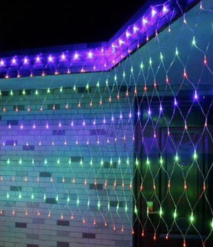 Гирлянда-сетка Net-light 260LED 1,5x1,5 м Белый кабель/Разноцветный (000019203)