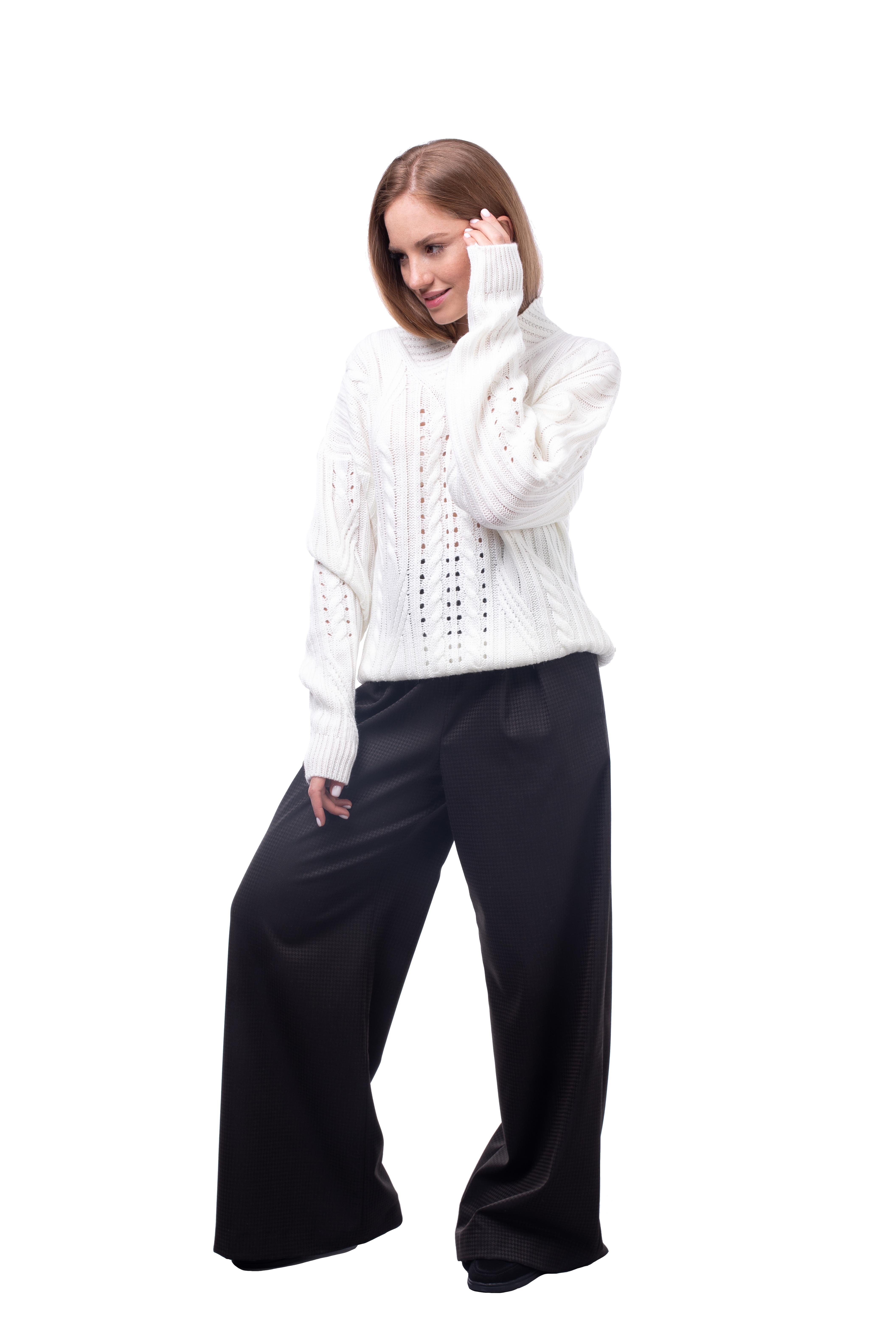 Джемпер женский Bakhur с V-образным вырезом S-M Молочный (3222 Мл 44-46) - фото 3 Джемпер женский Bakhur с V-образным вырезом S-M Молочный (3222 Мл 44-46) - фото 3