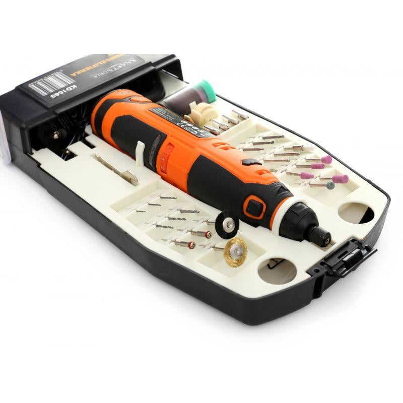 Шліфмашина пряма Kraft&Dele KD1669 2188002200 12 5000–25000 об/хв з набором аксесуарів 55 шт. - фото 3