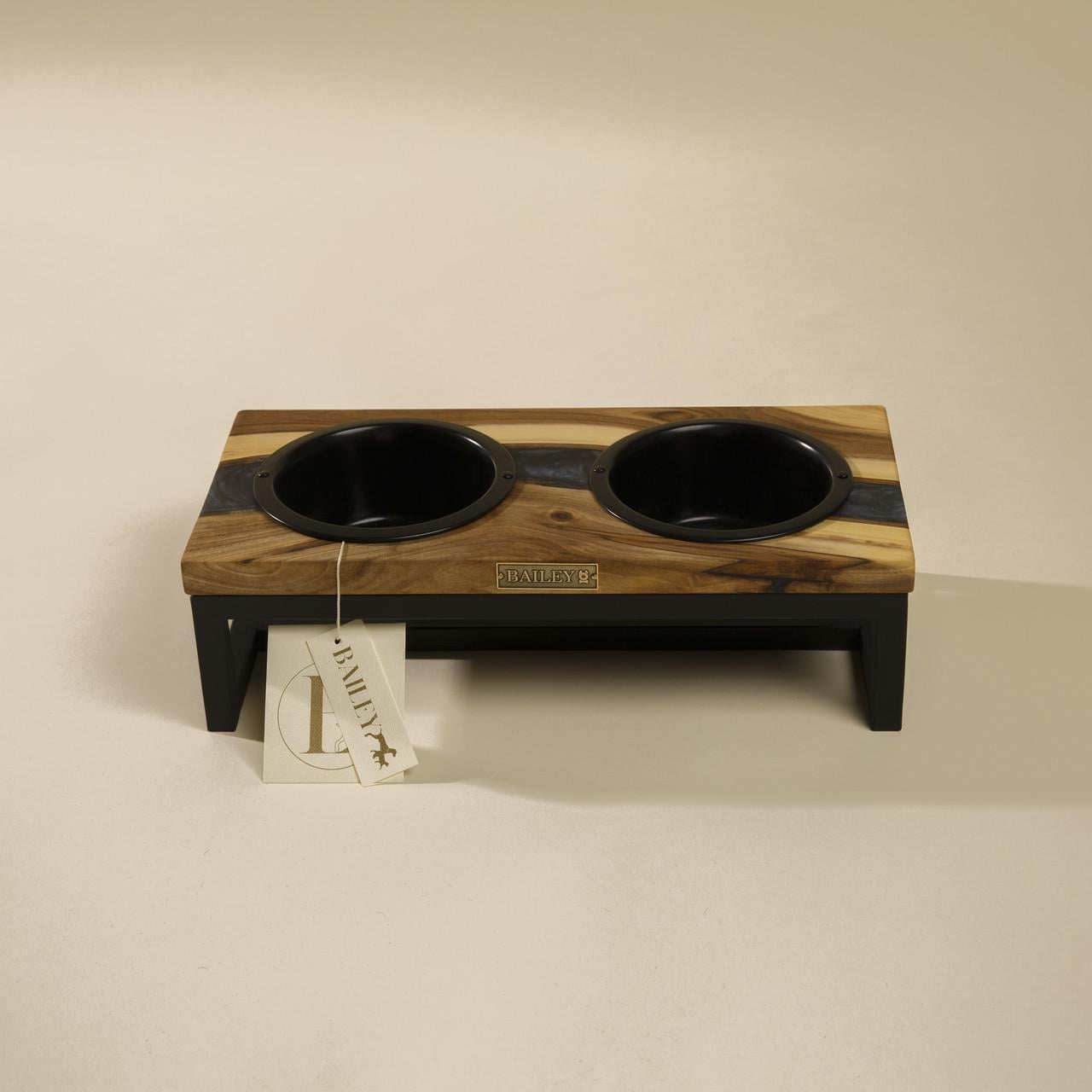 Кормушка для кошек EPOXY WOOD M Black Night (2467079545)