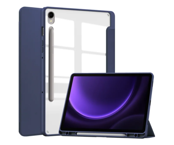 Чехол-книжка Glass Magnet Flip Cover для Samsung Tab S9 Синий