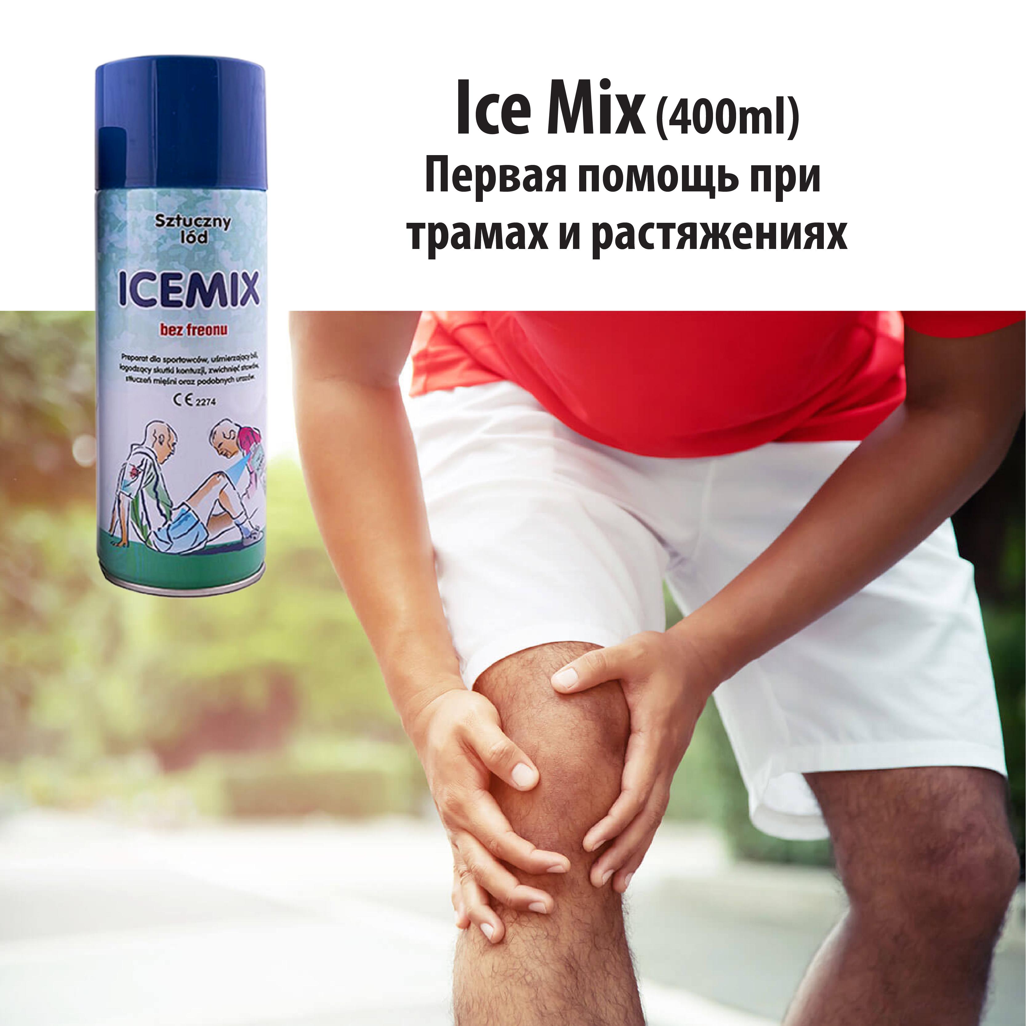 Спортивная заморозка-спрей Ice mix 400 мл при травмах/вывихах/переломах - фото 2