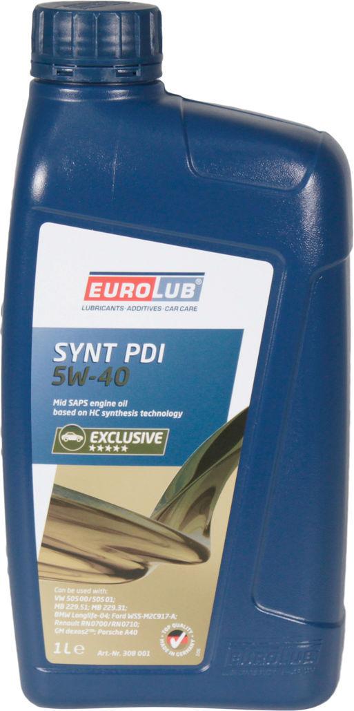 Моторное масло Eurolub Synt Pdi 308001 бензин/дизель 5W-40 1 л (1401004) Моторное масло Eurolub Synt Pdi 308001 бензин/дизель 5W-40 1 л (1401004)