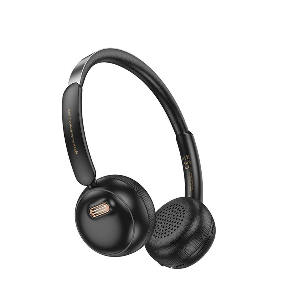 Наушники беспроводные Hoco W62 Verso retro BT BT5.4 300 mAh Black (6942007648127)