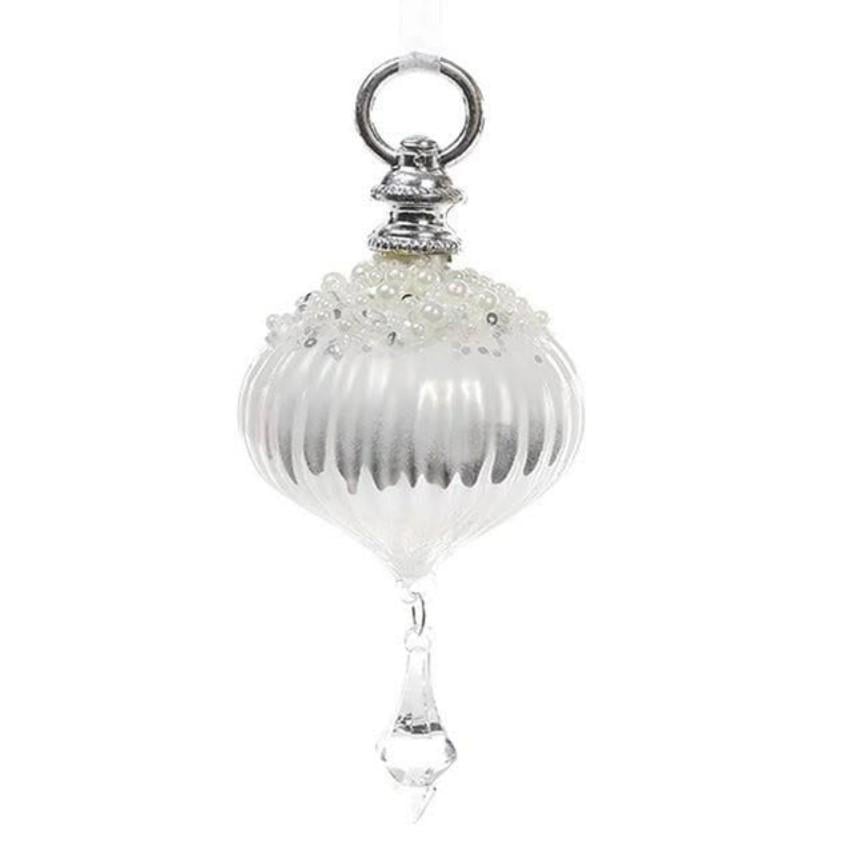 Набор стеклянных новогодних подвесок 13 см. 4 шт. 12616