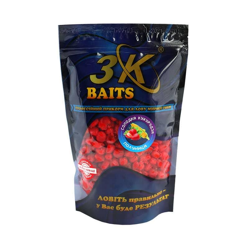 Прикорм 3KBaits Сладкая кукуруза Клубника 400 г (3KB1122)