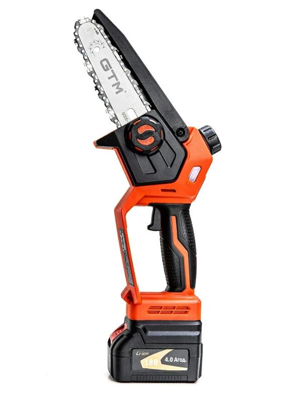 Акумуляторна ланцюгова пилка GTM CS18/127BL з акумулятором та зарядним пристроєм (CS18/127BL KIT) - фото 3 Акумуляторна ланцюгова пилка GTM CS18/127BL з акумулятором та зарядним пристроєм (CS18/127BL KIT) - фото 3
