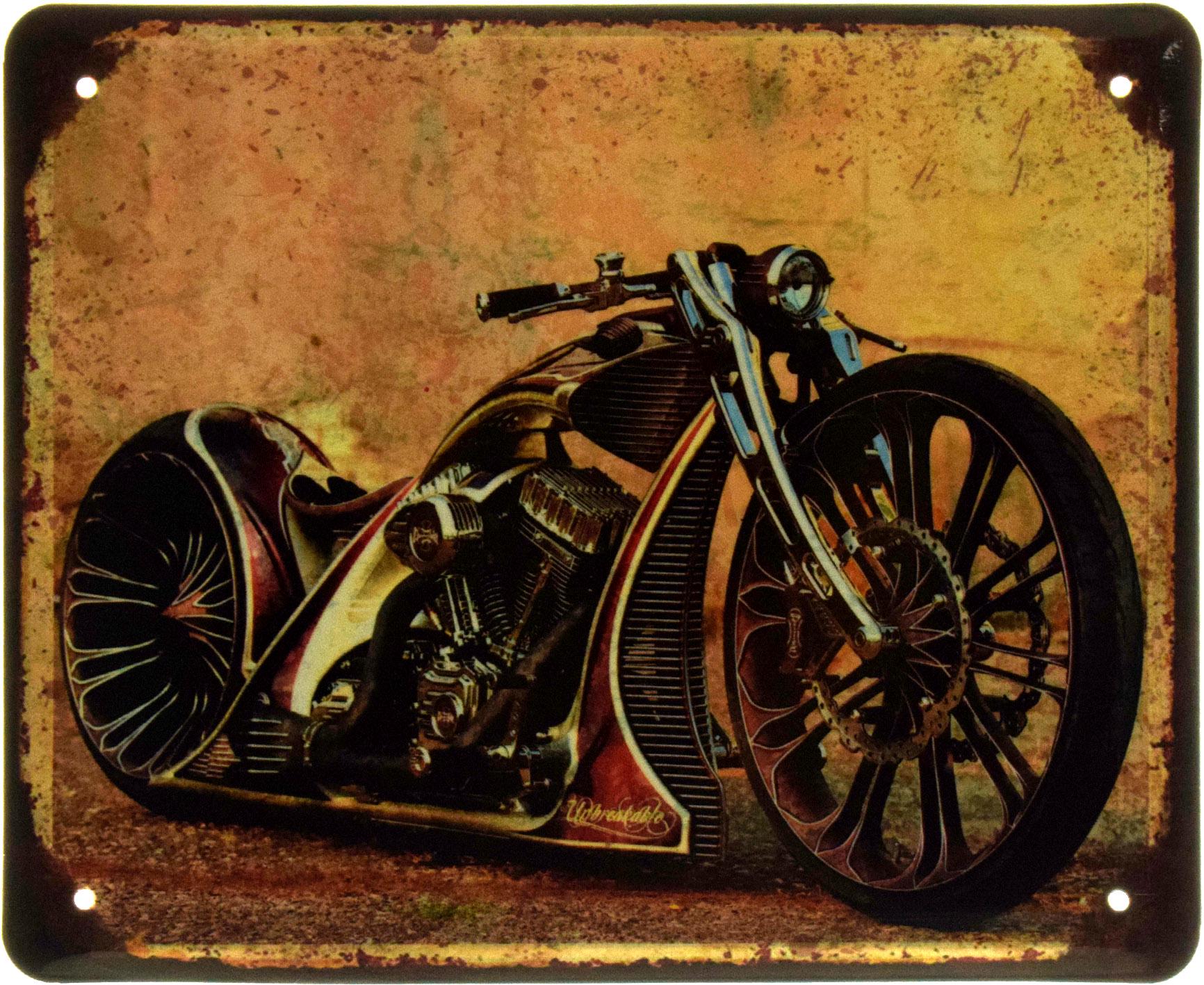 Табличка металева "Thunderbike Unbreakable" 18x22 см (ms-103626)