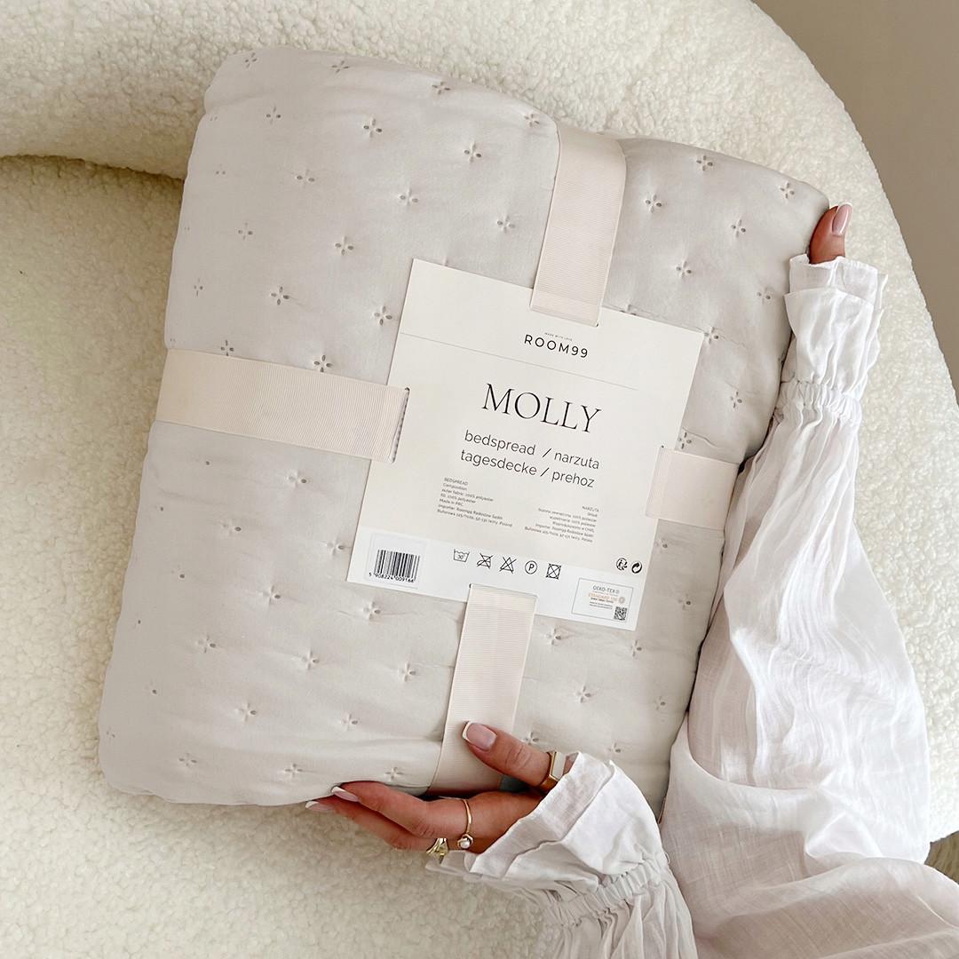 Покрывало Gockowiak Room99 Molly полиэстер 200x220 см Бежевый (2605799856) - фото 3