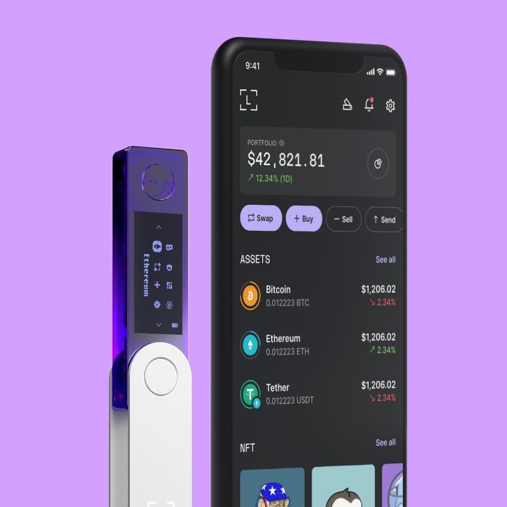 Крипто-гаманець апаратний холодний Ledger Nano X Cosmic Purple - фото 9