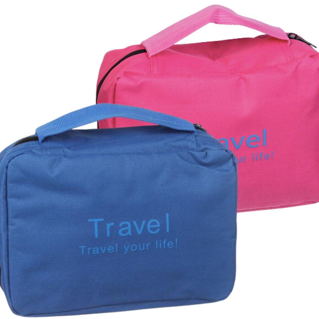 Набор косметичек дорожных Travel Синий/Розовый (63692)