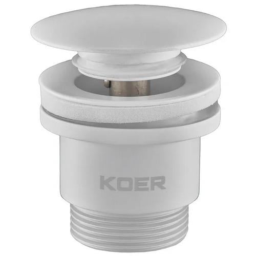 Донный клапан нажимной для раковины KOER PW-01-03 KR3402 универсальный Белый (196595) Донный клапан нажимной для раковины KOER PW-01-03 KR3402 универсальный Белый (196595)