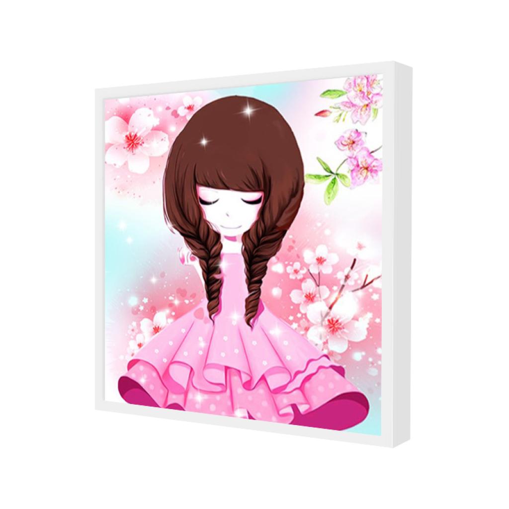 Алмазная мозаика Lesko DIY 1014 Маленькая волшебница 20х20 см (1377891)