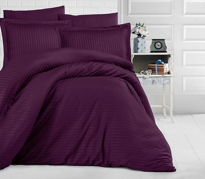Постельное белье CLASY страйп-сатин 160x220 см Mor (02CL160220SS11)