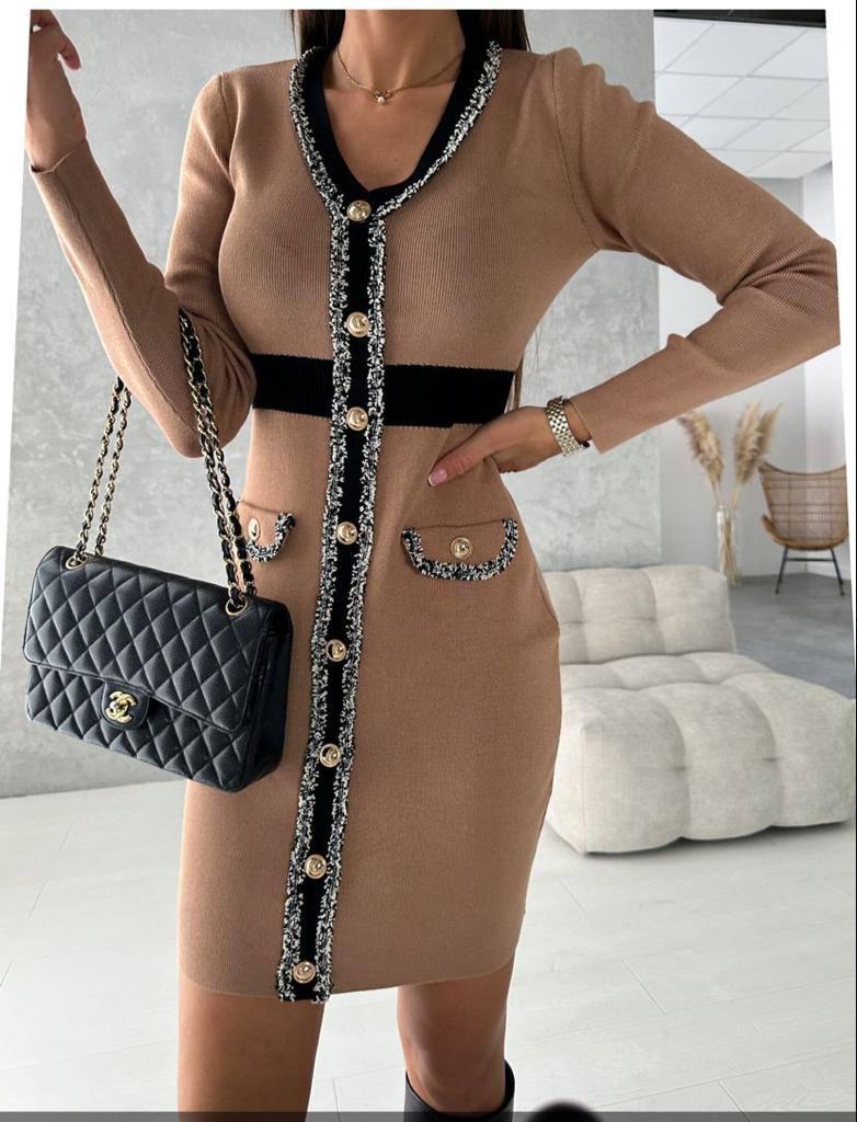 Платье Allegra р. 42-46 Бежевый (9903-мас) - фото 2