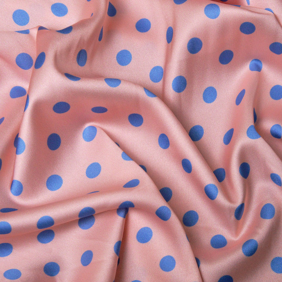 Ткань атлас IDEIA Горошек 1,5 м Розовый (2200004174419)