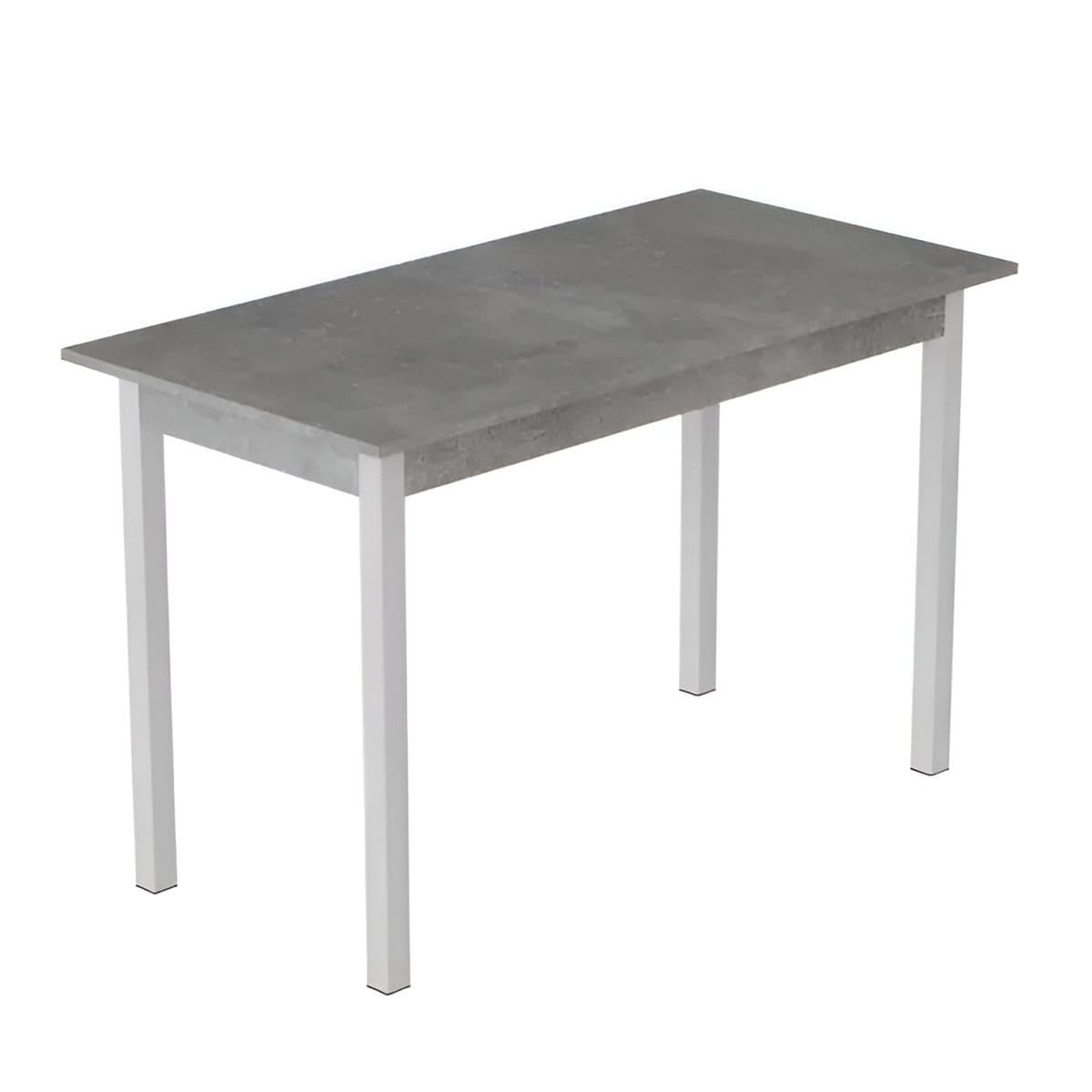 Обеденный стол Ferrum-decor Марио ДСП 16 мм 75x120x80 см Белый/Бетон (FRD-105588)