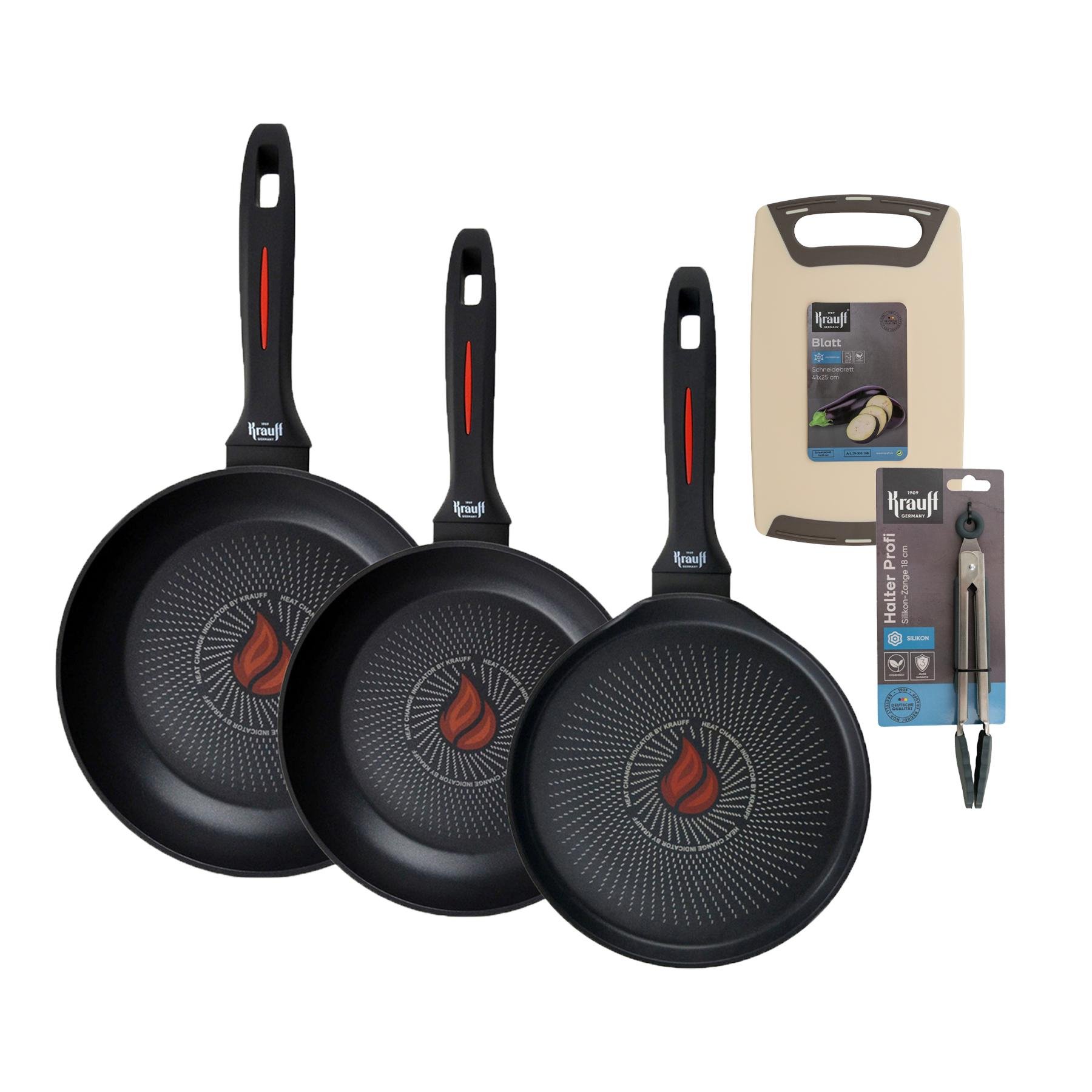 Набор сковородок Krauff Smart Fry с щипцами и кухонной доской (55-333-403)