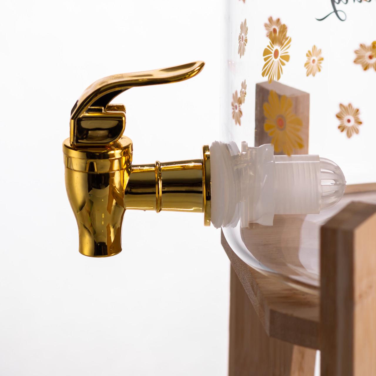 Лимонадница с краном на бамбуковой подставке 3,6 л (HP-34-17) - фото 5 Лимонадница с краном на бамбуковой подставке 3,6 л (HP-34-17) - фото 5