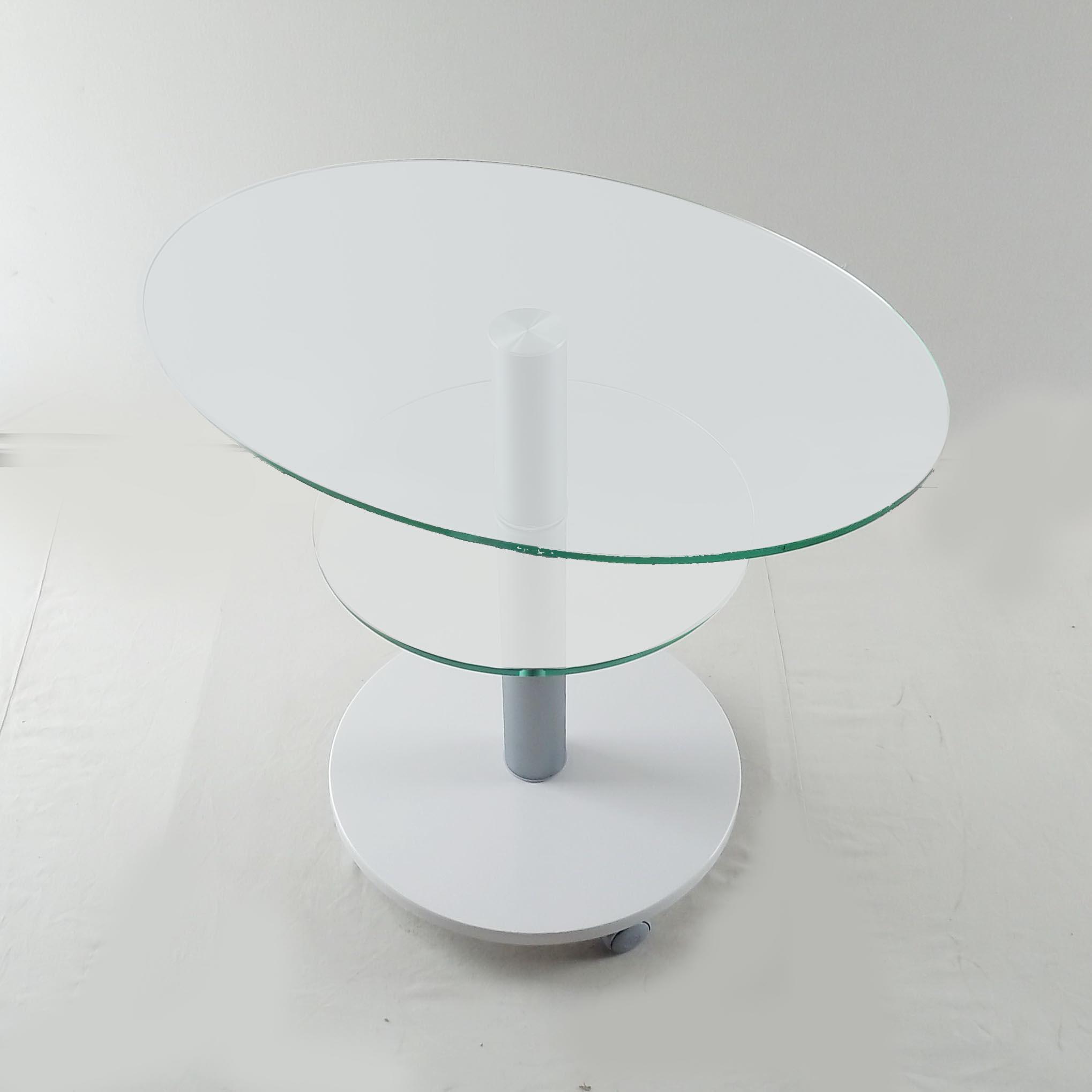 Стол журнальный стеклянный Commus Bravo Light O satin-white-alm60 Белый (444820248) - фото 4 Стол журнальный стеклянный Commus Bravo Light O satin-white-alm60 Белый (444820248) - фото 4