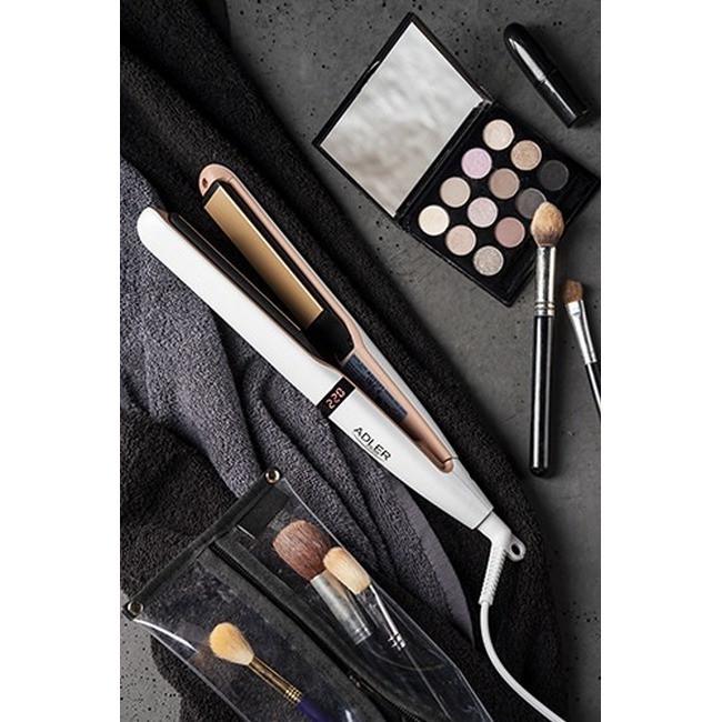 Плойка випрямляч для волосся Adler AD 2321 з дисплеєм White (iz13848) - фото 7