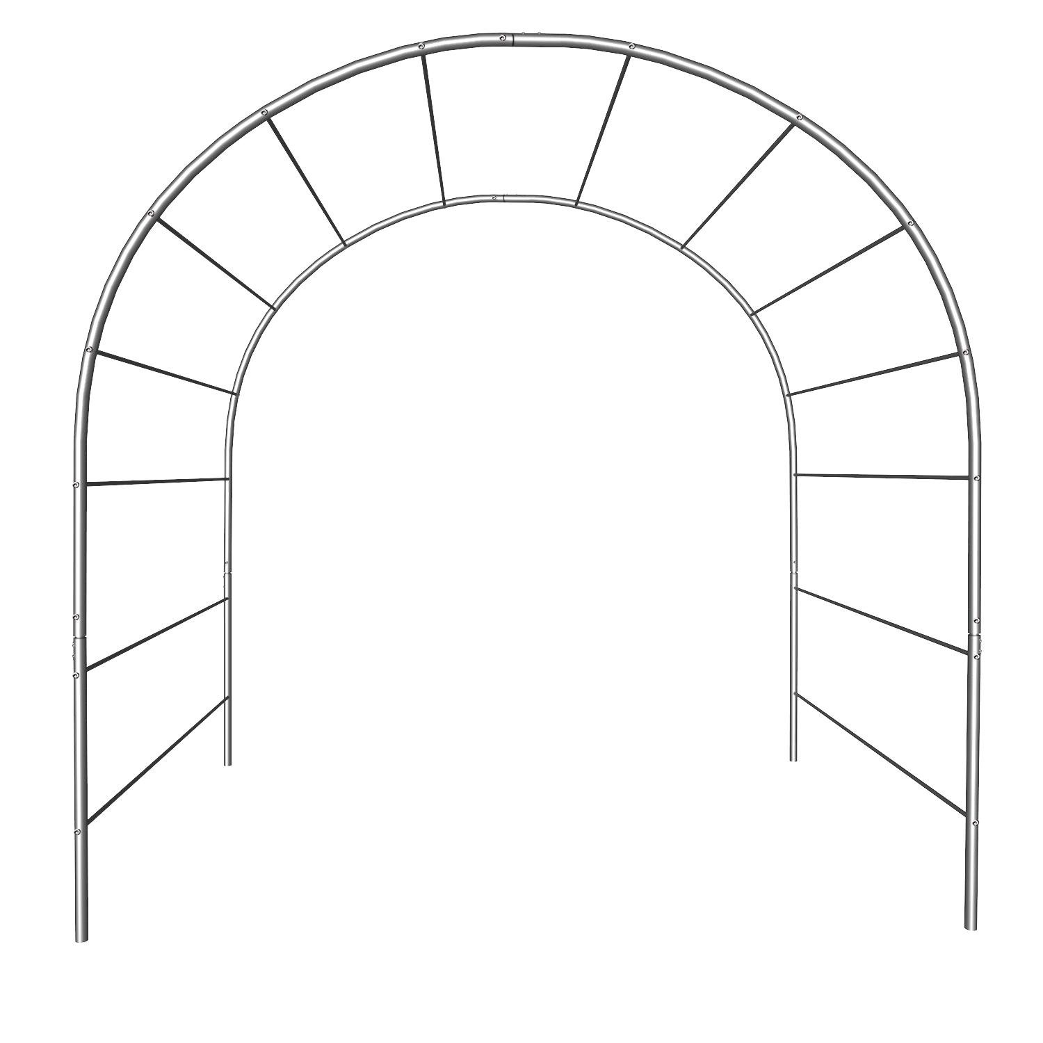 Опора для рослин арка садова 2800х2200х1500 мм d 24 мм/d 12 мм (АС-D24/D12-2800*2200*1500) - фото 1