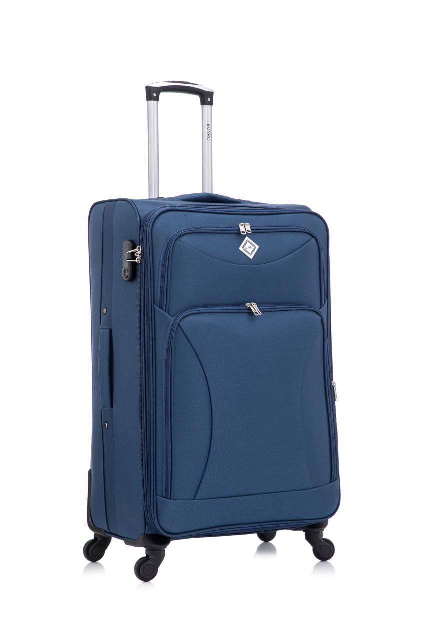 Чемодан Bonro Tourist 4 колеса великий Синій (2208) - фото 1 Чемодан Bonro Tourist 4 колеса великий Синій (2208) - фото 1