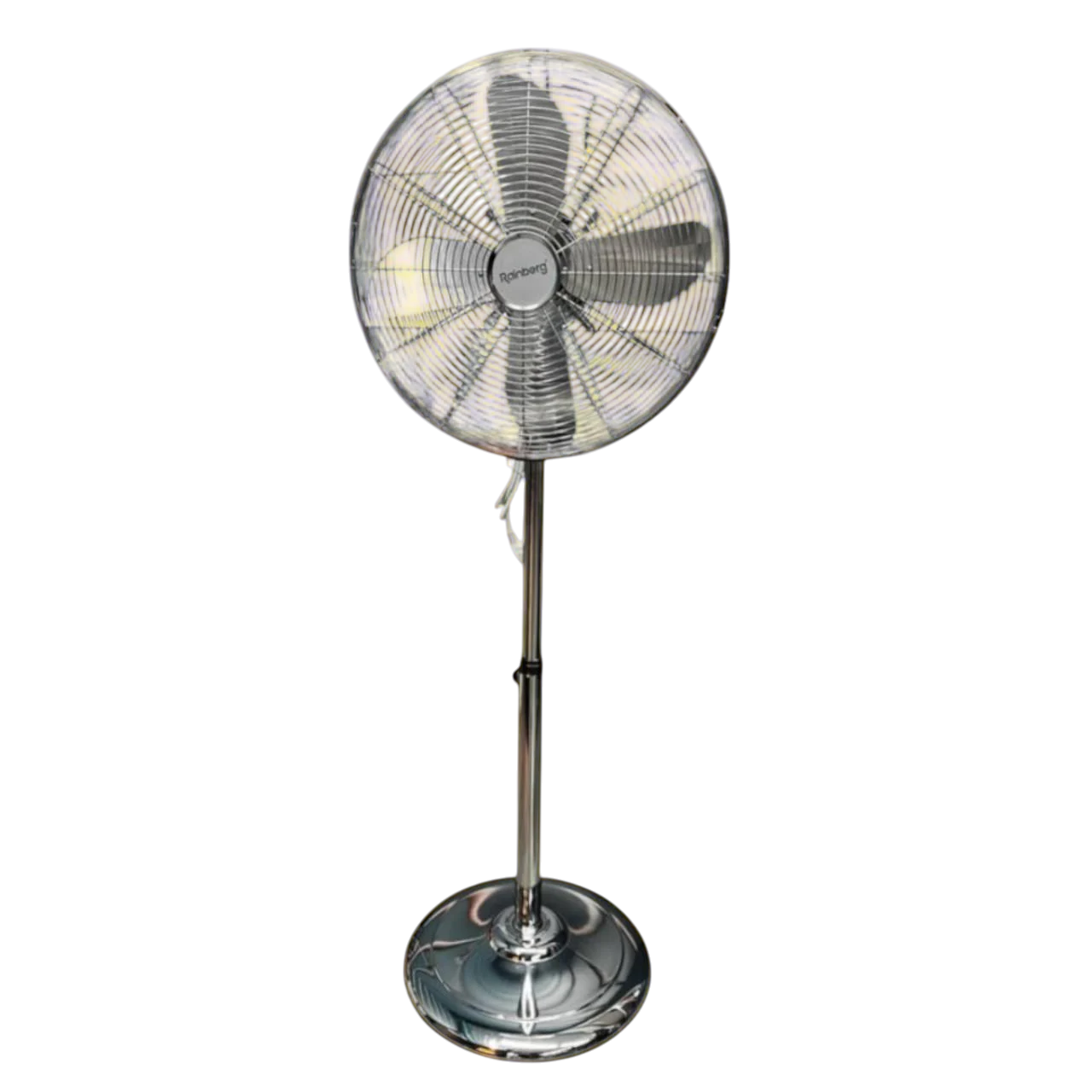 Вентилятор напольний металевий Rainberg RB-1602 на 3 швидкості з функцією автопороту та нахилу 180 Вт Сірий (є90)