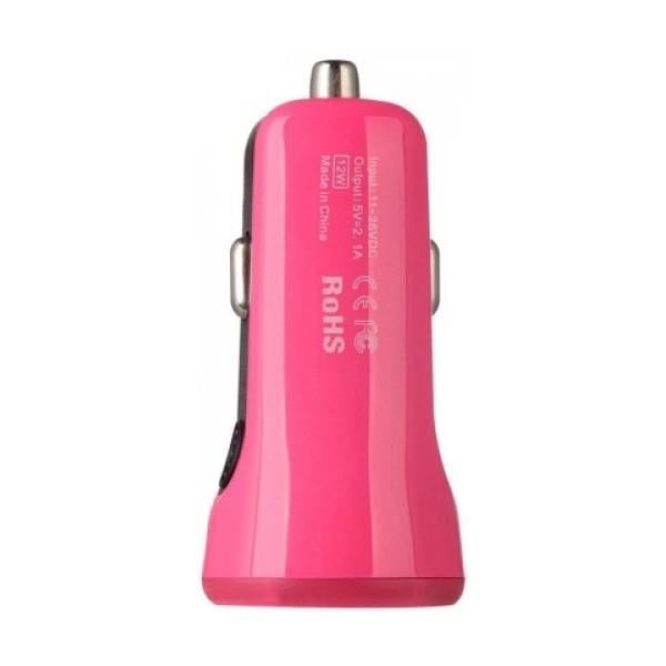 Автомобильное зарядное устройство BASEUS Tiny 2USB 2,1 A Pink - фото 3