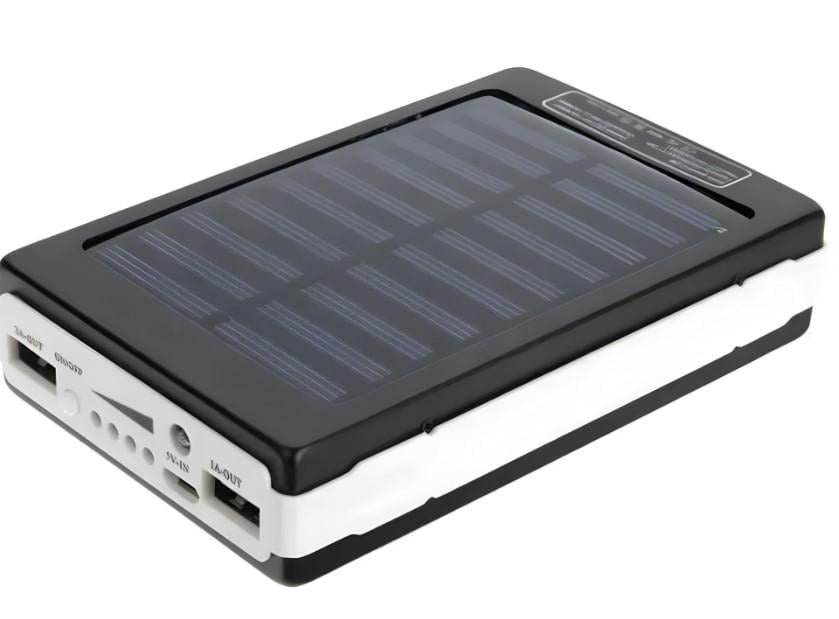 Повербанк солнечный 50000 mAh с фонариком для телефона и гаджетов (57394)