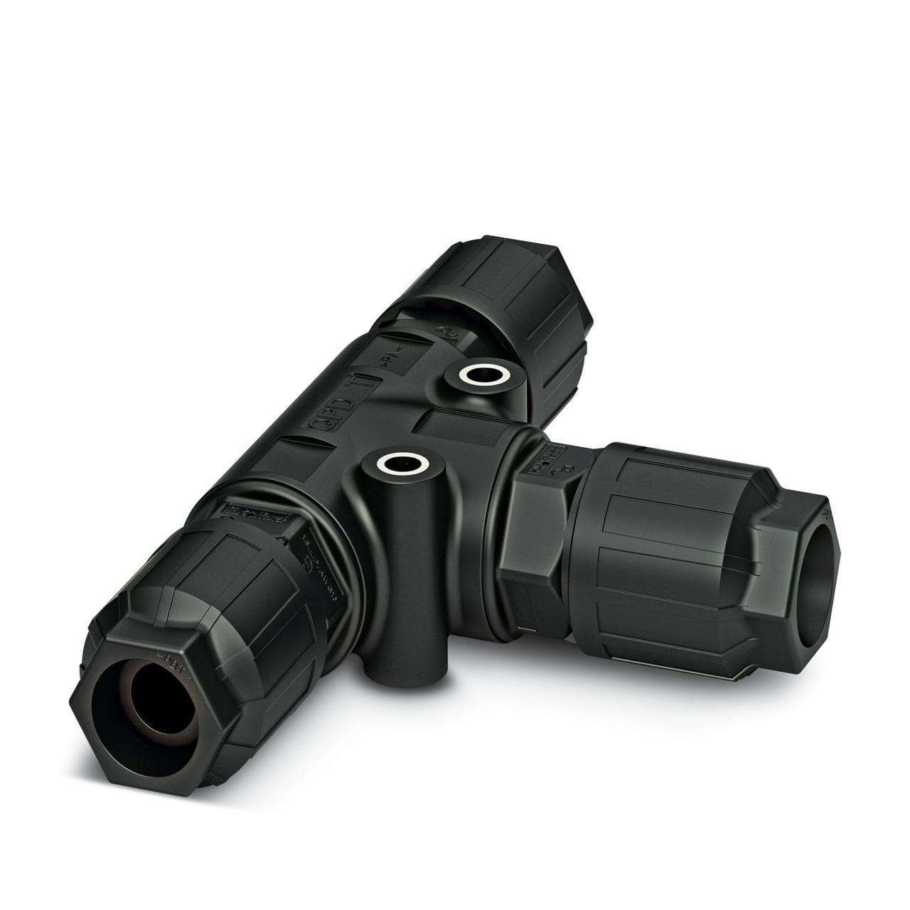 Кабельный T-разветвитель Phoenix Contact QPD T 4PE1,5 3X5-10 BK 0,5 мм²-1,5 мм² 690 В 17,5 A (1414753)