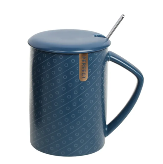 Чашка-заварочник фарфоровая Flora Perfect 0,45 л Синий (31816)