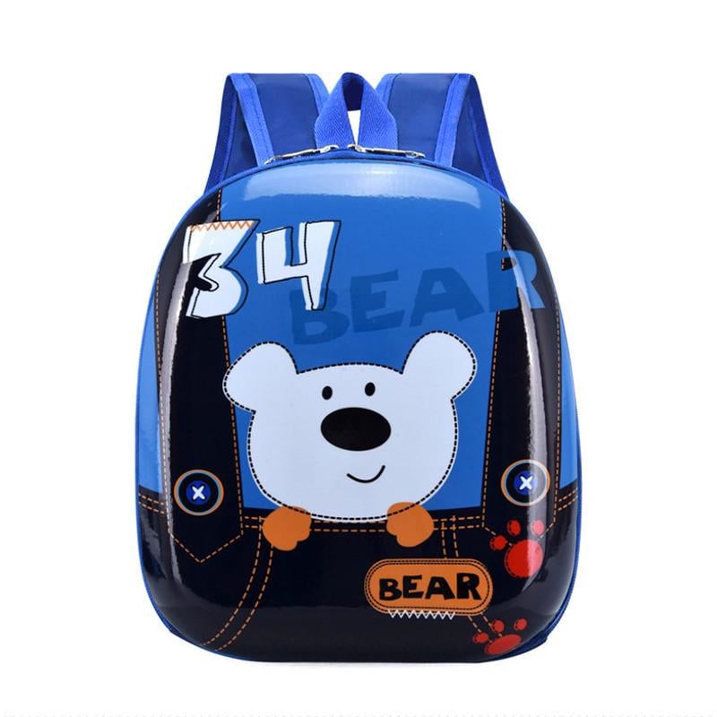 Детский рюкзак с твердым корпусом Lesko DK-12 Bear Blue Детский рюкзак с твердым корпусом Lesko DK-12 Bear Blue