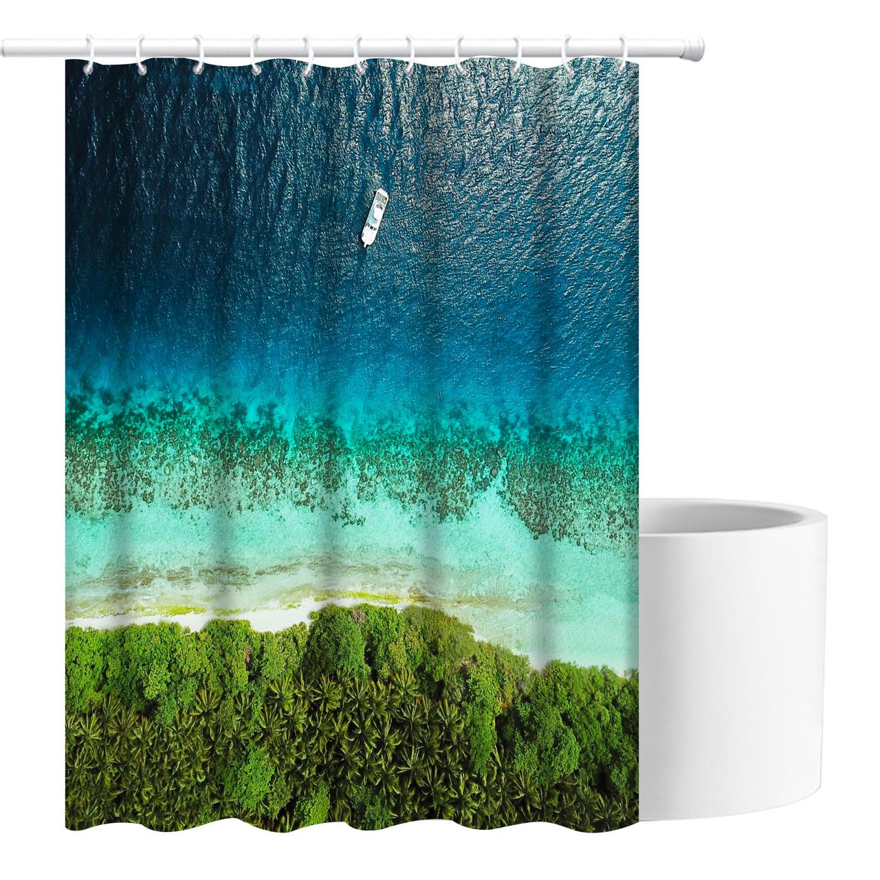 Шторка для ванної кімнати Bathlux водонепроникна з кільцями 180x180 см (1860120265) - фото 3 Шторка для ванної кімнати Bathlux водонепроникна з кільцями 180x180 см (1860120265) - фото 3