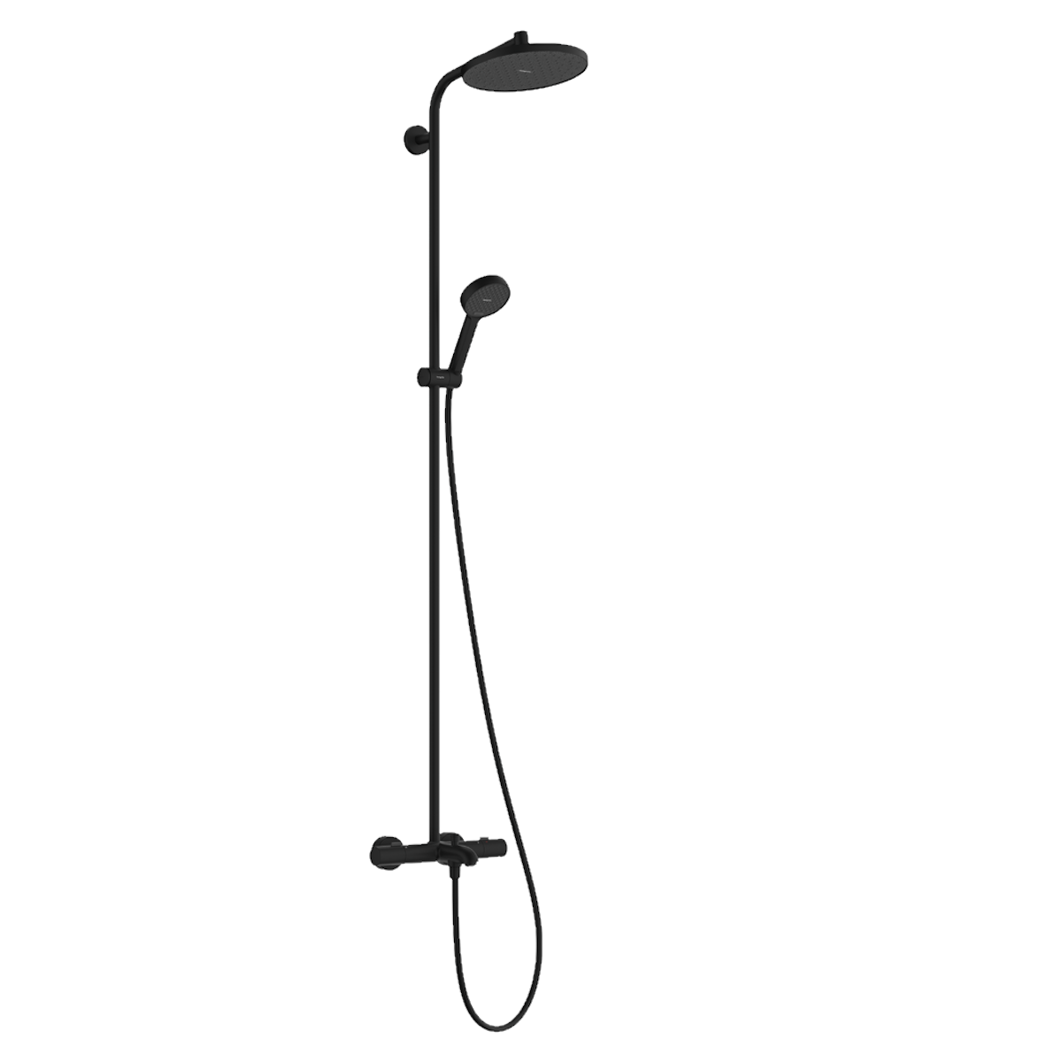 Душевая система Hansgrohe Activera S 240 1jet EcoSmart с термостатом металл Черный матовый (28871670)