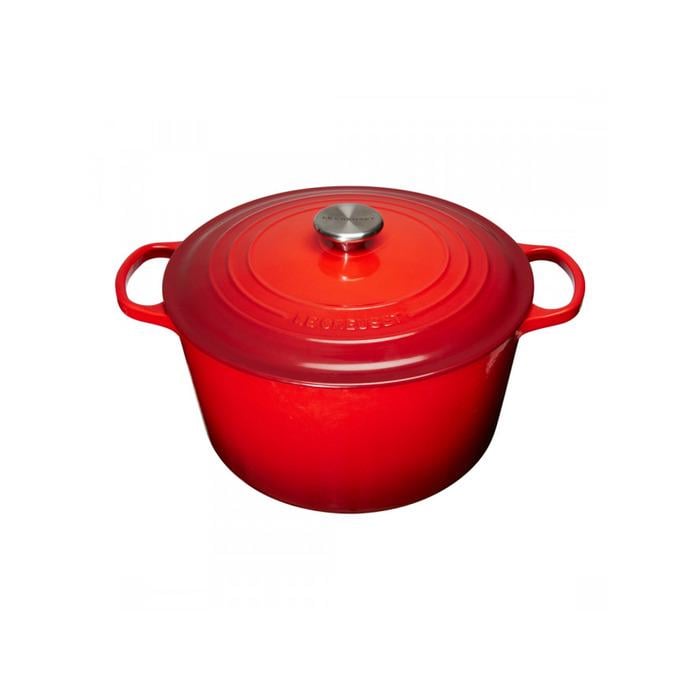 Кастрюля жаропрочная Le Creuset с крышкой высокая 26 см 6,3 л Красный