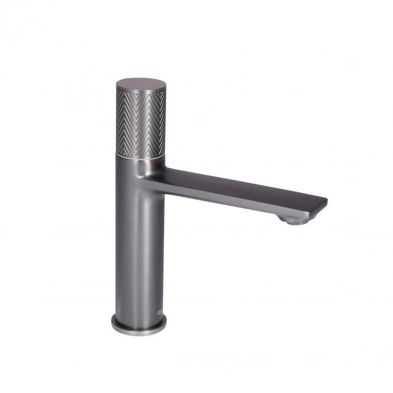 Смеситель для раковины Q-tap Brno с прогрессивным картриджем 1067103K PVD Gunmetal Black