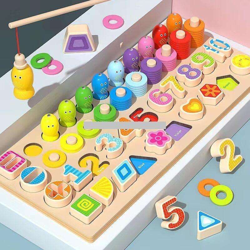 Доска логическая с удочкой сортер рыбалка в коробке (437421)