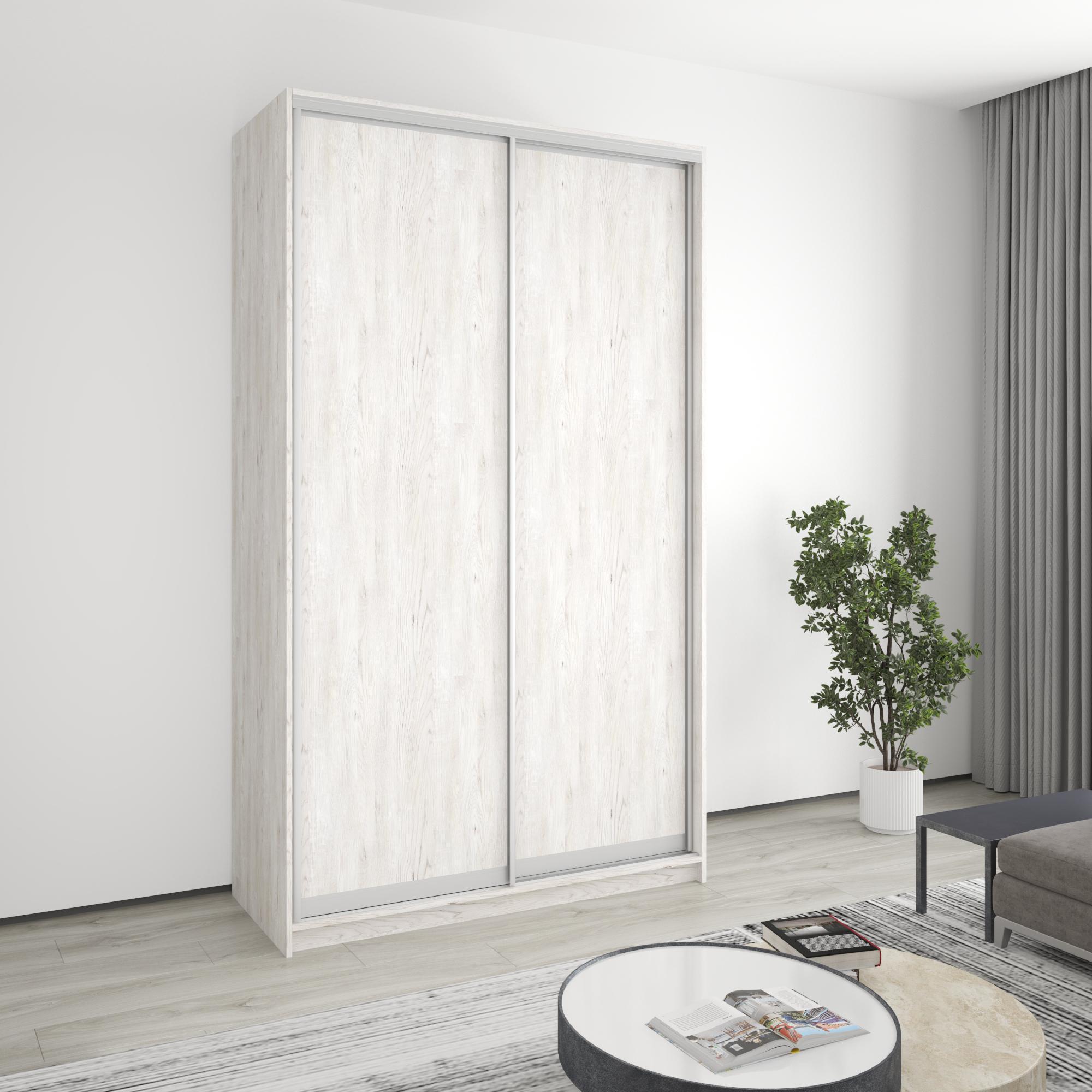 Шкаф-купе двухдверный MebelStar Стандарт AL 2 ДСП 140x45x240 см Аляска серый (MBS-3586) Шкаф-купе двухдверный MebelStar Стандарт AL 2 ДСП 140x45x240 см Аляска серый (MBS-3586)