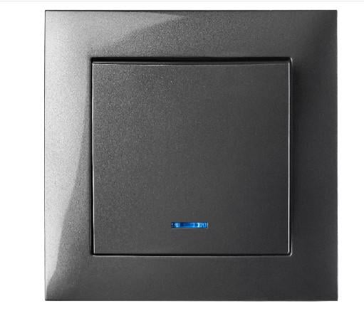 Вимикач з LED підсвіткою VS10-299 Графіт (VS10-299 GRAFFITE)