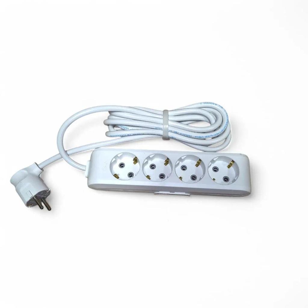 Подовжувач 16 А 3,5 кВт 4 гнізда із заземленням 7 м (8047)